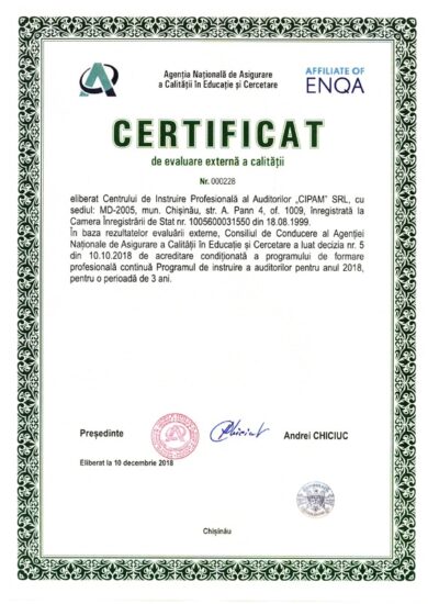 Certificat de acreditare